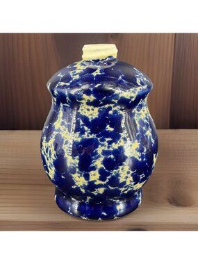 Bennington pottery soap dispenser Agate Blue